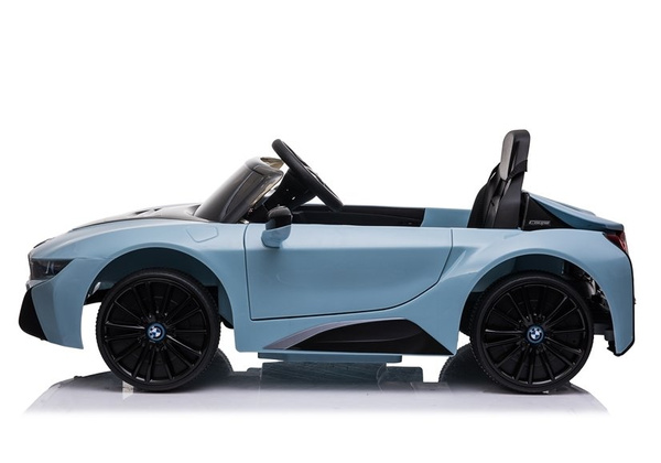 Kinderauto BMW I8 Blau Ledersitz EVA-Reifen