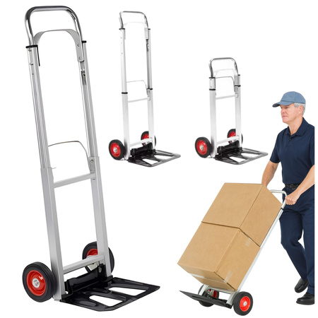 Foldable Aluminum Warehouse Transport Trolley 90kg