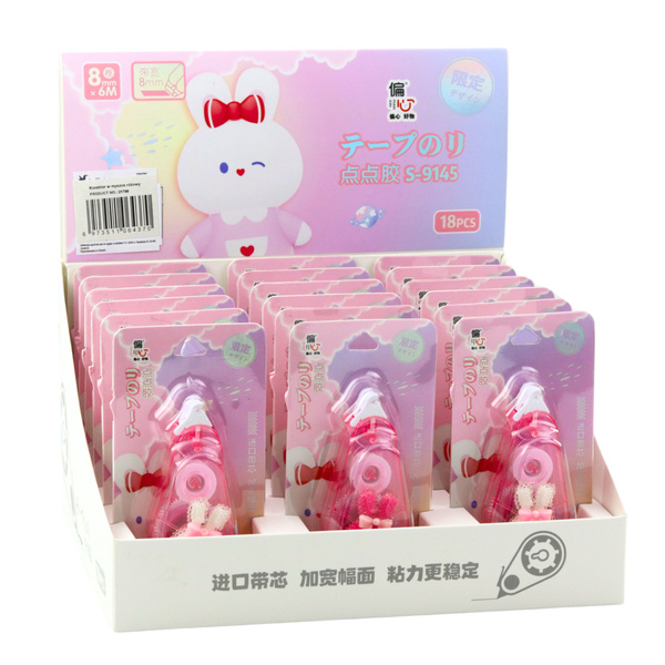 Korrekturband Maus Schule Büro Deko Hase Rosa 8mm x 6m