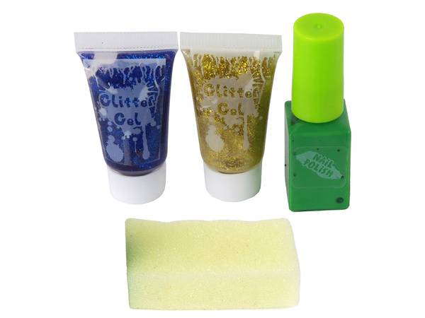 A set of face and nail paints for children