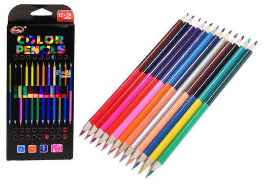 Set of Double-sided Colored Pencil Crayons 12/24 pcs.