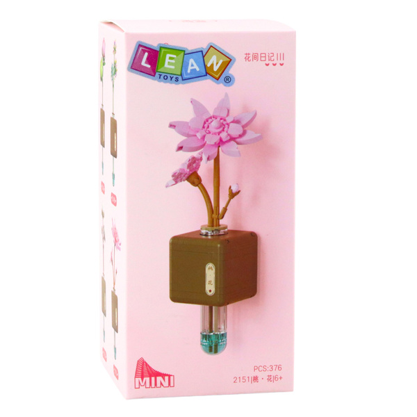 Building Blocks Lotus Flower Pink in a Vial 376 pcs.