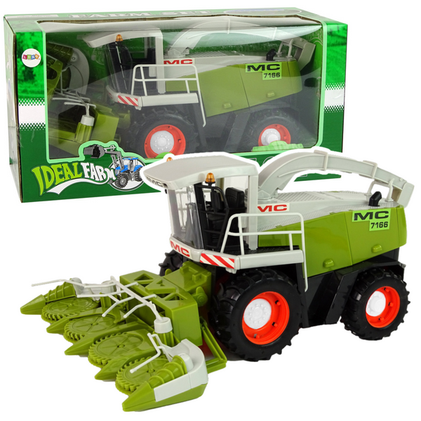 Grüner Mähdrescher, bewegliche Teile, großes Maisgebiss MC 7166