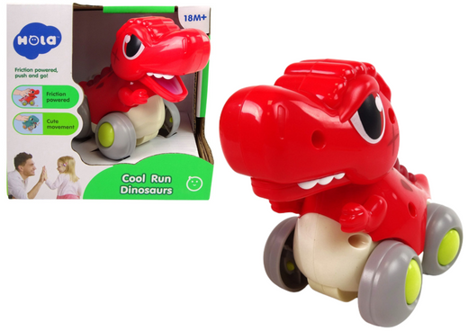 Dinosaur On Wheels T-Rex Red Figurine