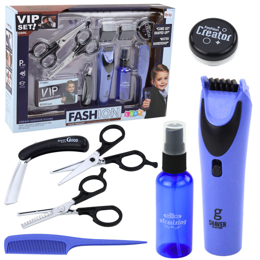 Kleines Friseurset, Haarschneidemaschine, Schere, Zubehör, 10-teilig.