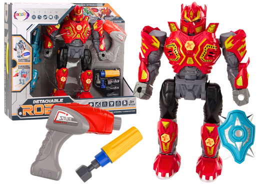 Schraubender Roboter Waffenbohrer Schraubendreher Lichtton Rot