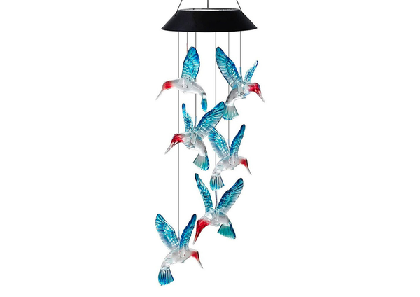 Solar Hummingbirds Birds LED Colorful Light