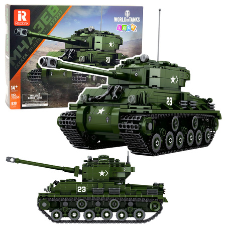 Bausteine ​​Militärpanzer Sherman M4A3E8 Maßstab 1:30 839 Teile.
