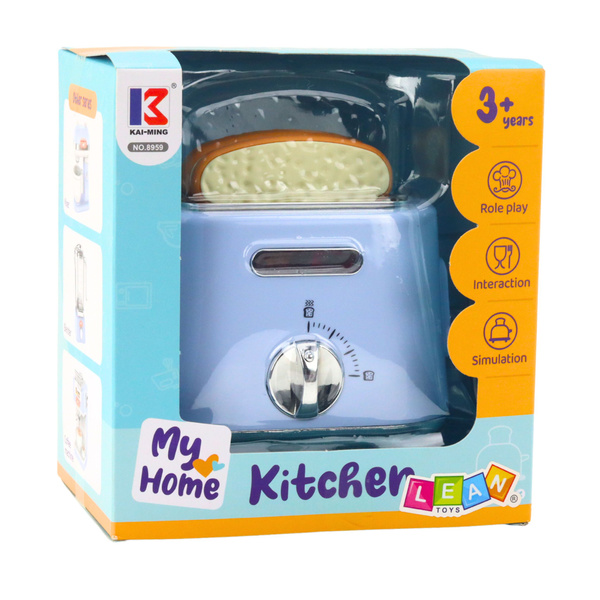 Kids Kitchen Toaster Pops Out Toast Blue