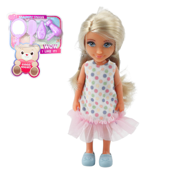 Ankiki Puppenset, Kinderbett, Schminktisch mit Spiegel, Zubehör