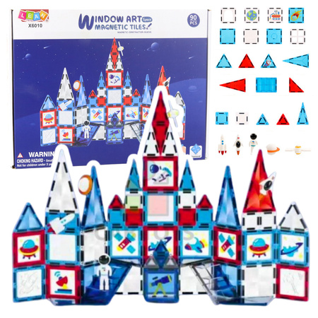 Magnetic Space Windows Construction Blocks 90 pcs.