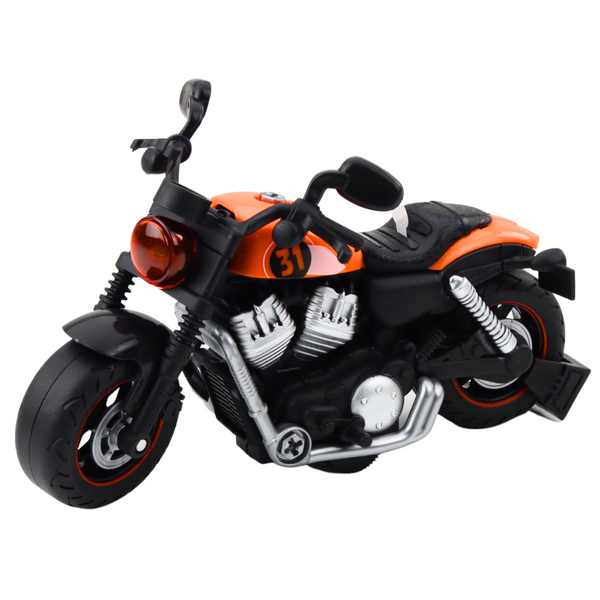 DIY Motorrad Drehen Aufschrauben Lichter Geräusche Orange