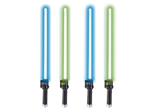 Space Lichtschwert Battle Sound Grün Blau 67cm