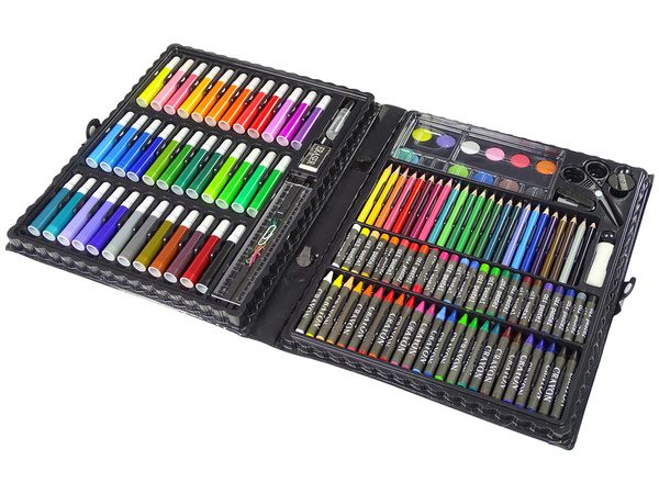 Painting Artist Kit Suitcase Crayons Paints 150 Pieces