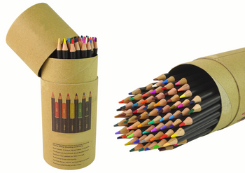 Set of crayons in a tube, sharpener, eraser, 74 pcs.