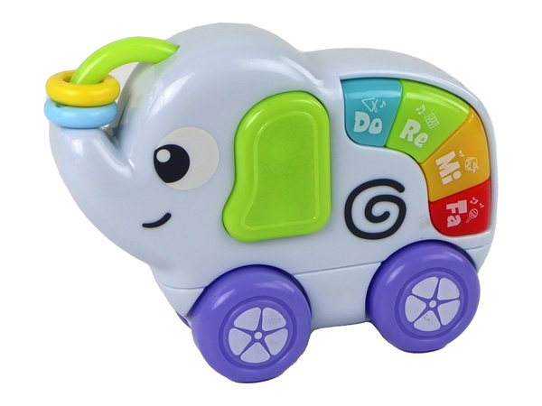 Blauer interaktiver Lauflernwagen mit Lerntafel