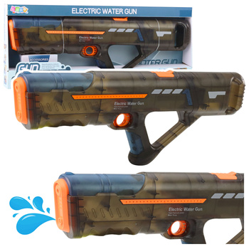 Electric Water Gun Rifle Rechargeable Transparent Black 55 cm