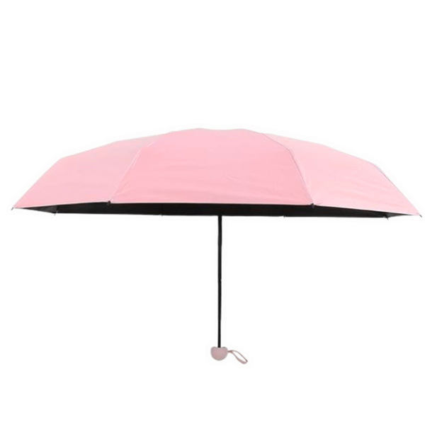 Folding Pocket Umbrella with UV Protection UPF 50+ Pink Case 90 cm