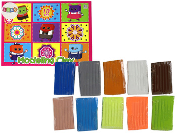 Künstlerisches Set aus plastischem Ton in 10 Farben