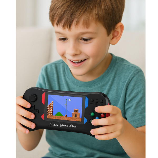 X7M Tragbare elektronische Konsole, 500 Spiele, Zwei-Spieler-Modus, 3,5 Zoll