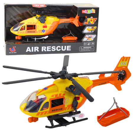 Rettungshubschrauber-Hakentrage, Lichter, Geräusche, Orange, 1:12