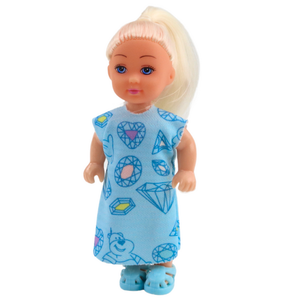 Mini Doll Sweet Accessories Blue Dress Set