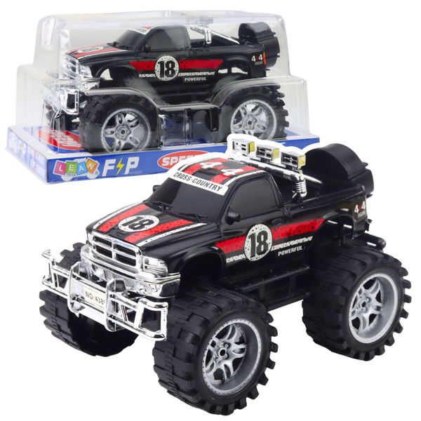 Geländewagen mit Heckantrieb, Rot und Schwarz