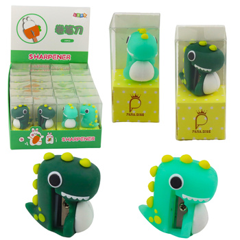 Sharpener for thin pencils, school, office, dinosaur, green