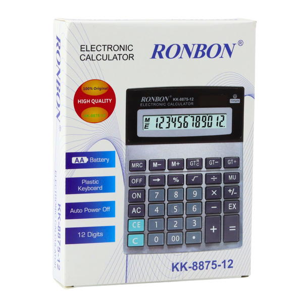Ronbon KK-8875-12 Office Calculator Large 12-Digit Display