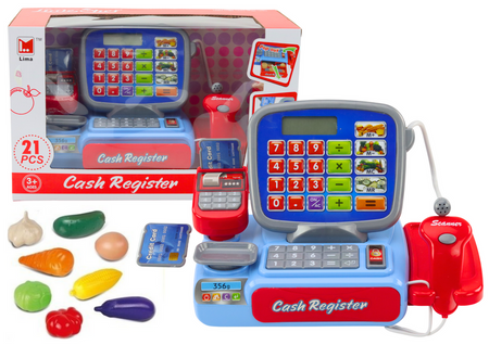 Spielkasse mit Barcode-Lesegerät und Rechner Sound und Licht Spielzeug