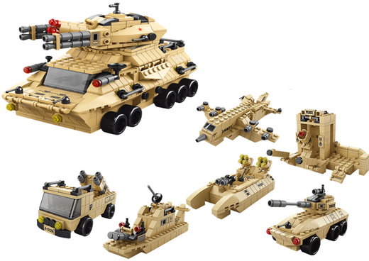 Military Sand Military Tank Block Set 1000 pcs