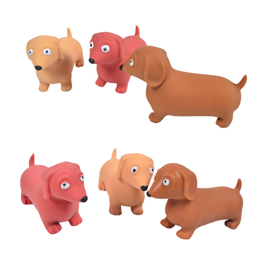 Anti-Stress Ball Squeeze Dog Brown