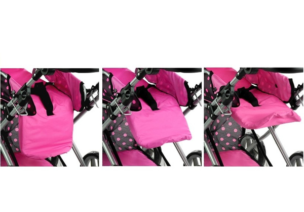 Puppenwagen Alice Kinderwagen Puppe Babytrage Set Puppenkarre Wagen Schwarz