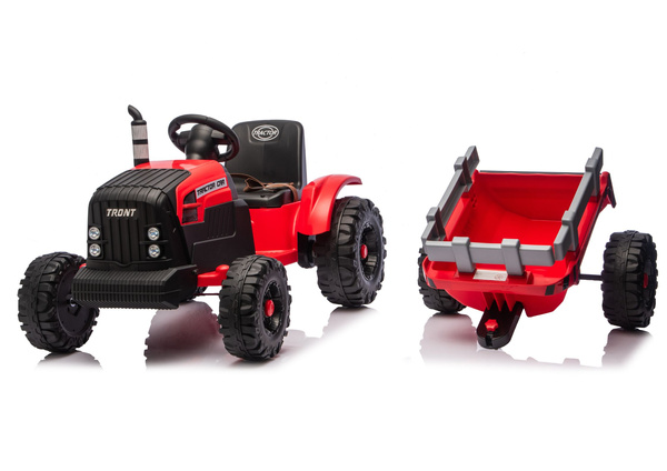 CH9959B Akku-Traktor mit Anhänger, rot, 24 V