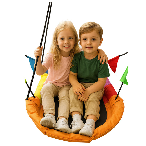 Garden Swing Stork's Nest Rectangular Colorful 167 x 75cm