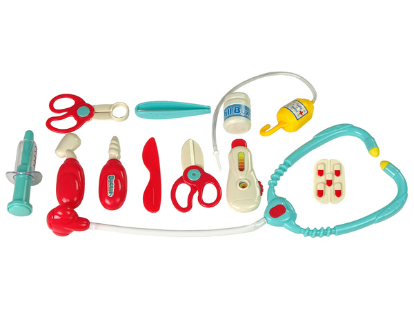 Little Doctor Set Turquoise Suitcase Stethoscope Scissors