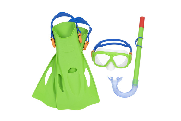 Diving Set Mask, Snorkel, Fins Green Bestway 25019
