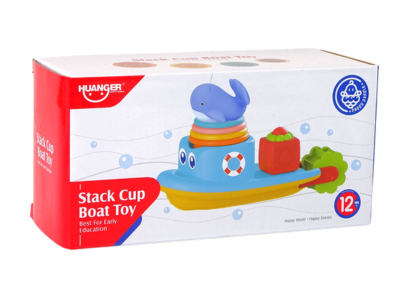 Whale Ship Pyramid Water Toy Set