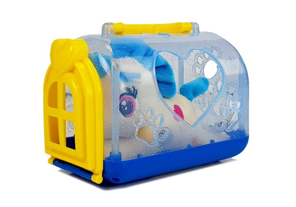 Kleines Einhorn mit Transporter Maskottchen