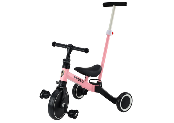 PRO50 Dreirad mit Schiebegriff Pink