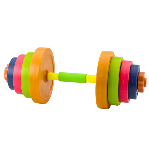 Children's Barbell, Non-slip Foam, 8 Plates, Plastic, Colorful