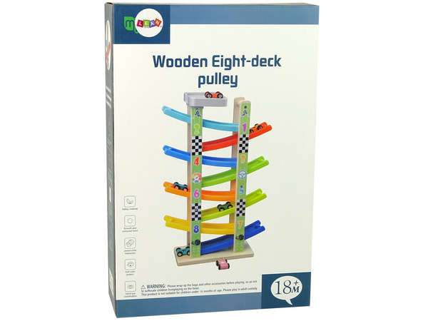 Wooden Slide Car Track 8 floors Cars