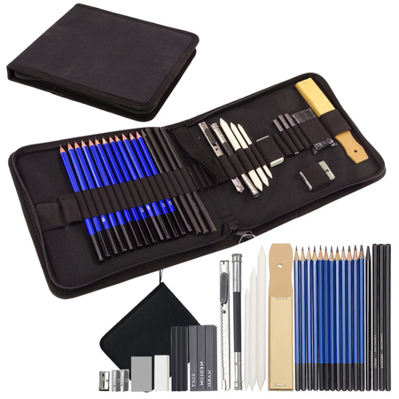 Art Sketching Set Pencils Accessories Pencil Case 32 pcs.