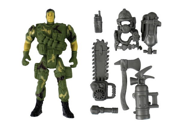 Militärset, Militärhubschrauber, Kampffahrzeug, Kontrollturm, Soldat