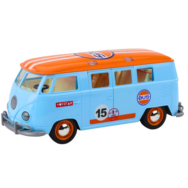 Retro Car Van Bus Lights Sounds Opening Doors Blue