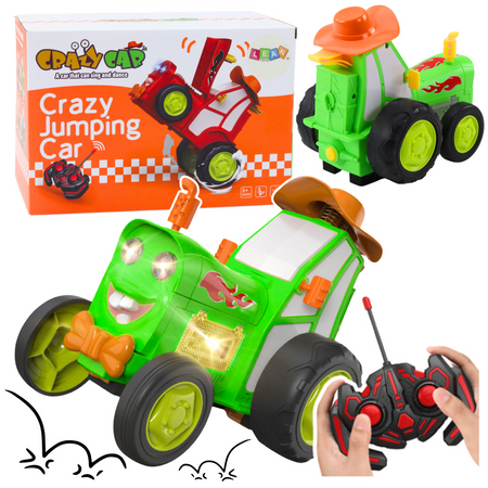 Remote Controlled Jumping R/C Tractor Green