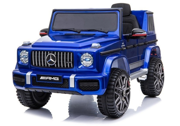 Kinderfahrzeug Mercedes G63 AMG Blau lackiert Ledersitz EVA-Reifen Auto