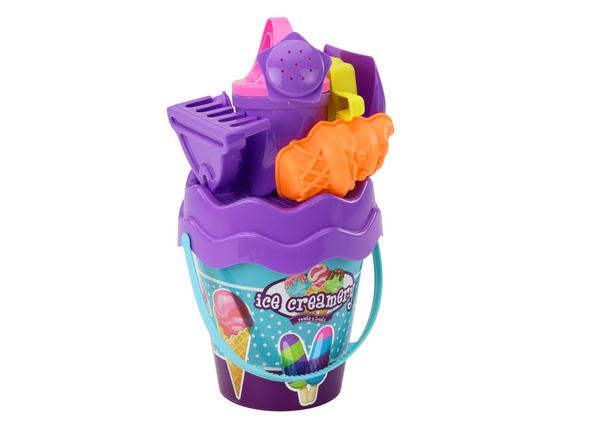 Sand Set, Bucket, Spatula, Rake, Watering Can, Ice Cream