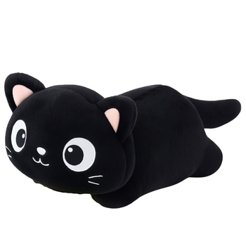 Plüsch Maskottchen Kuscheltier Katze Große Augen Schwarz 45cm