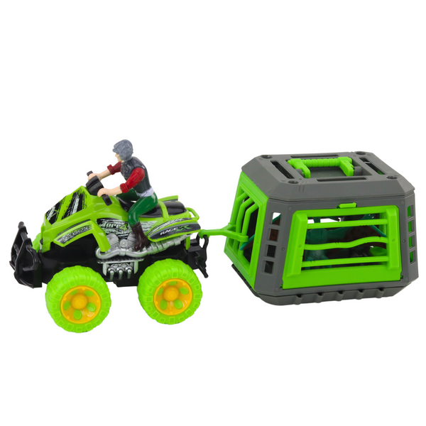 Zestaw Quad Z Kierowcą Klatka Z Dinozaurem Pterodaktyl